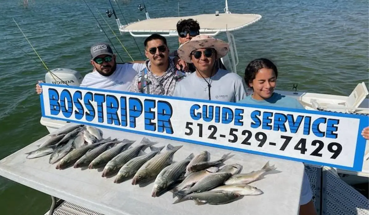 family fishing at Lake Buchanan with professional fishing guide services
